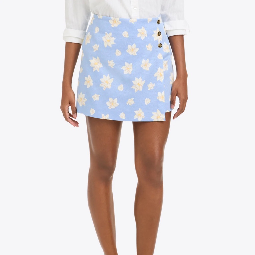 Draper James Light Blue Floral Clutch